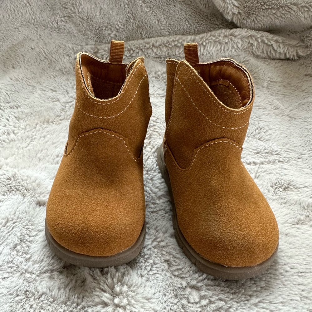 Kids Tan Suede Boots